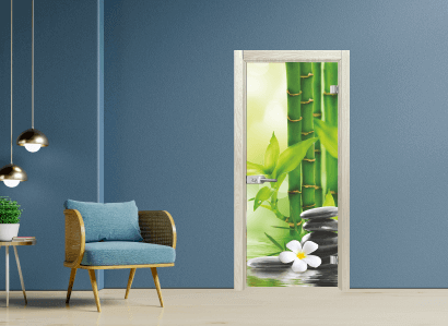 Стъклена врата Sil Lux, модел Print 13-9, цвят Избелен Дъб