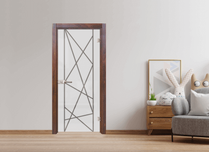 Стъклена врата Sil Lux, модел Sand 13-5, цвят Японски Бонсай