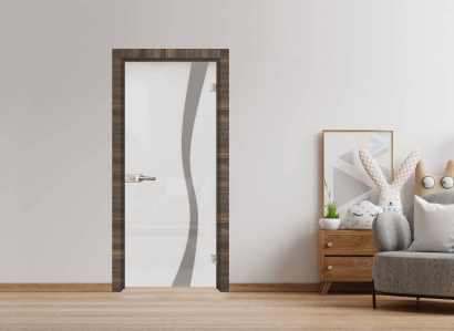 Стъклена врата Sil Lux, модел Sand 14-1, цвят Райски Орех