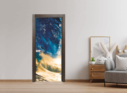 Стъклена врата Sil Lux, модел Print 13-19, цвят Златен Кестен