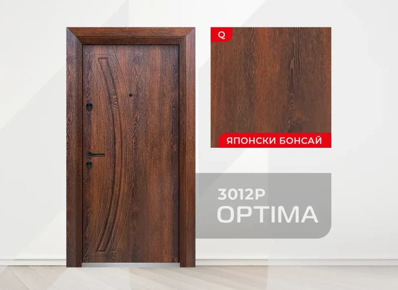 Входна врата Unison Optima 3012p, цвят Японски бонсай