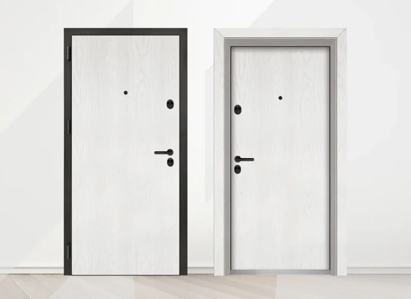 Входна врата Unison Optima 3100, цвят Снежен бор