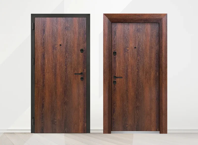 Входна врата Unison Optima 3100, цвят Японски бонсай - лице и гръб