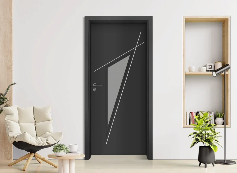 Интериорна врата Gradde Kristall 4-2 Glas Антрацит Мат