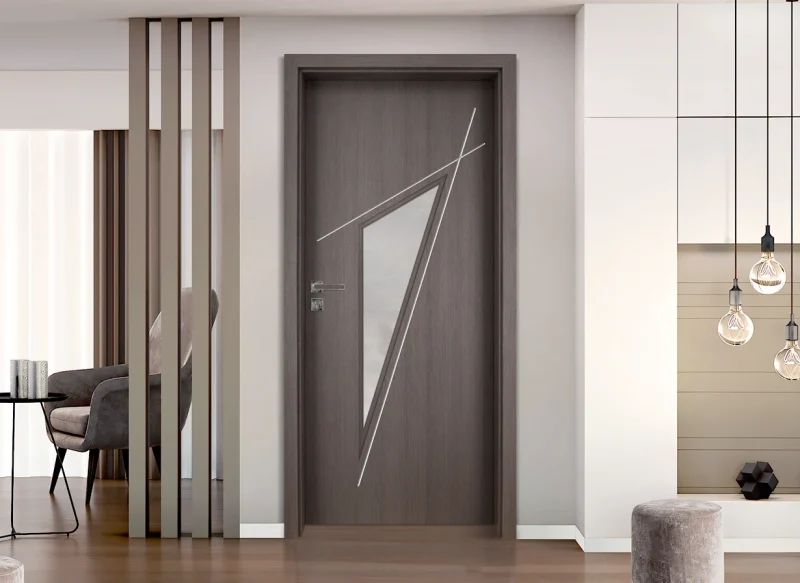 Интериорна врата Gradde Kristall 4-2 Glas Череша сан Диего
