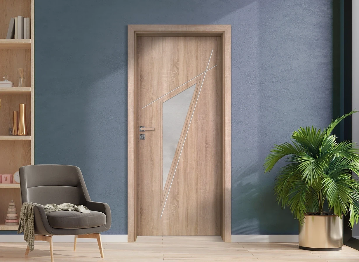 Интериорна врата Gradde Kristall 4-2 Glas Дъб Вераде