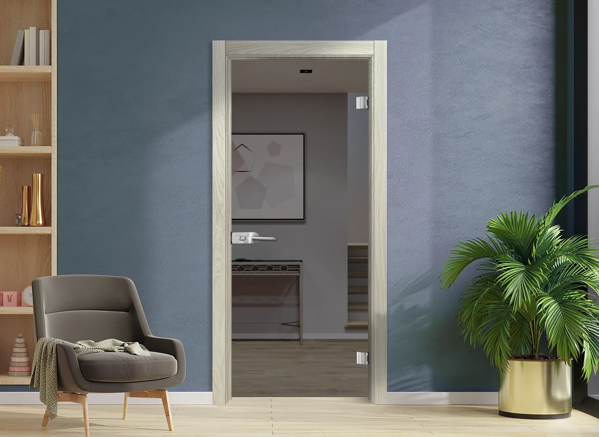 Стъклена врата Sil Lux Basic G 10-2, цвят Избелен Дъб
