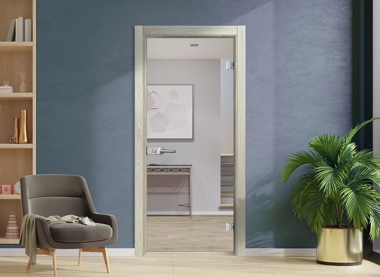 Стъклена врата Sil Lux Basic G 10, цвят Избелен Дъб