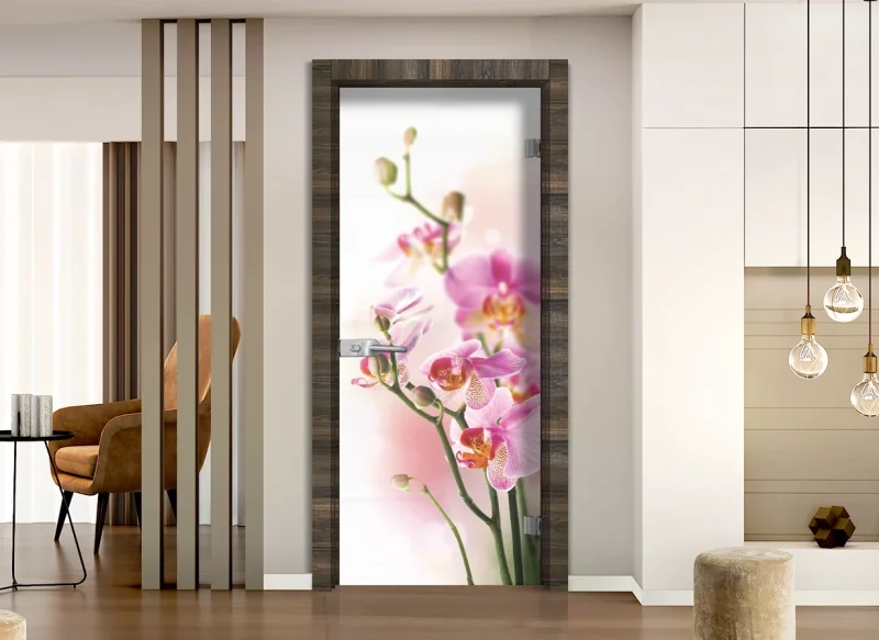 Стъклена врата Sil Lux Print G 13-2, цвят Райски Орех
