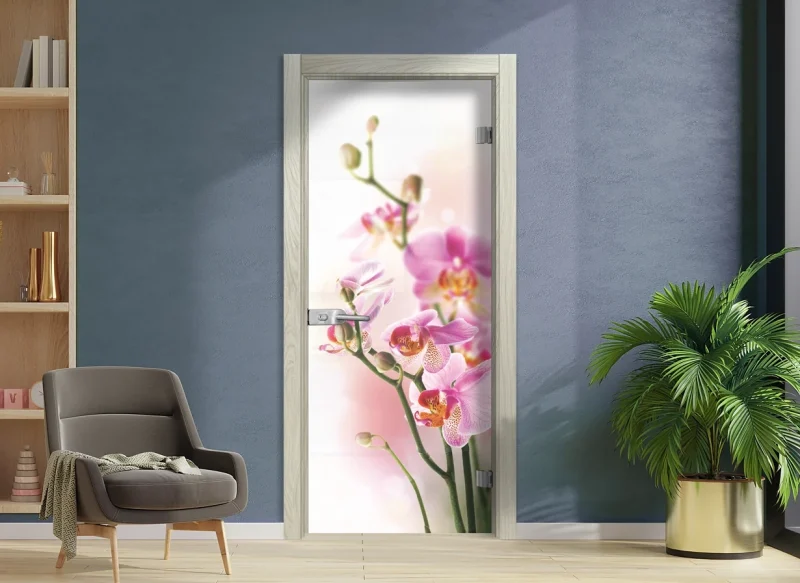 Стъклена врата Sil Lux Print G 13-2, цвят Избелен Дъб