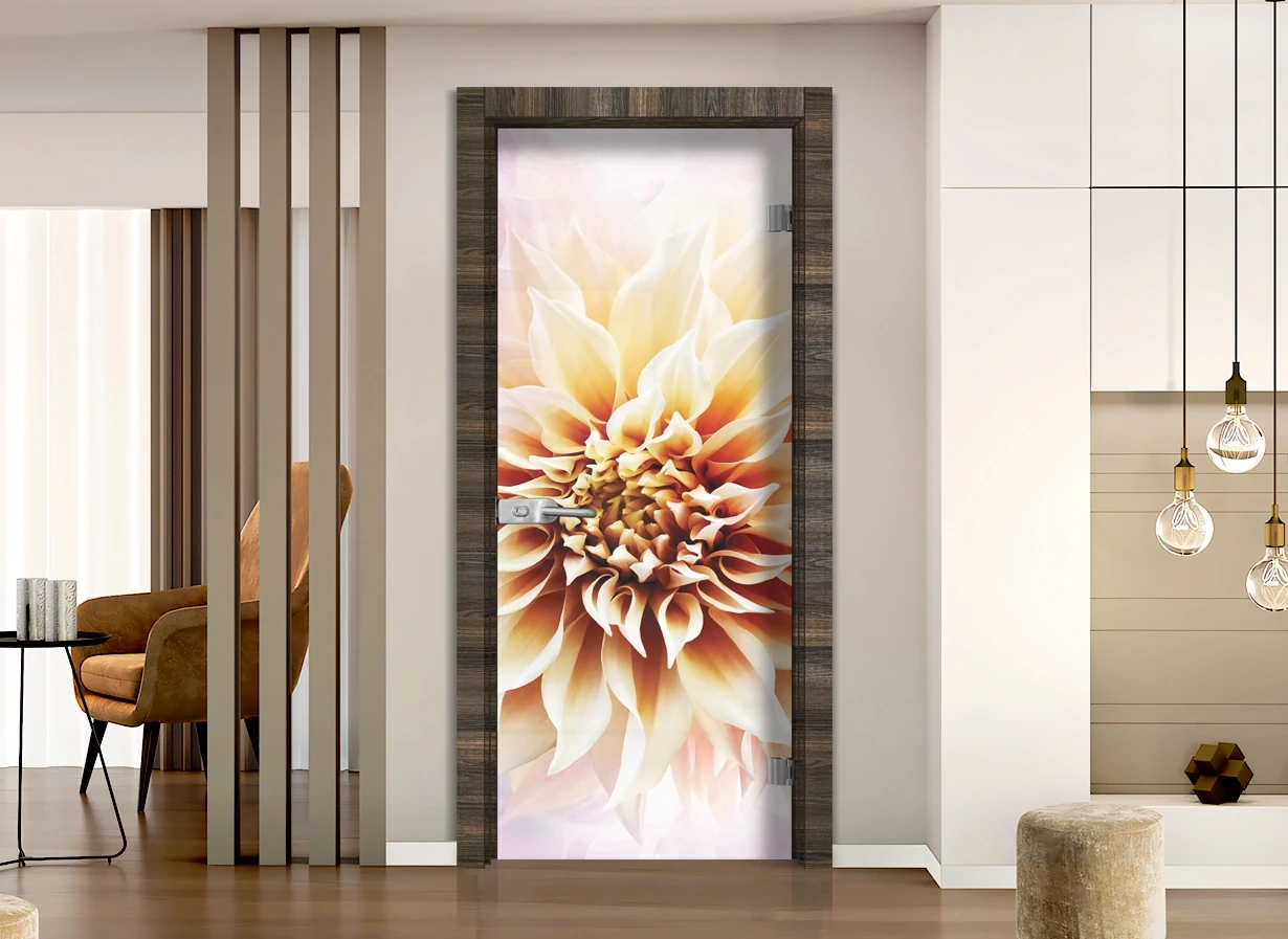 Стъклена врата Sil Lux Print G 13-5, цвят Райски Орех