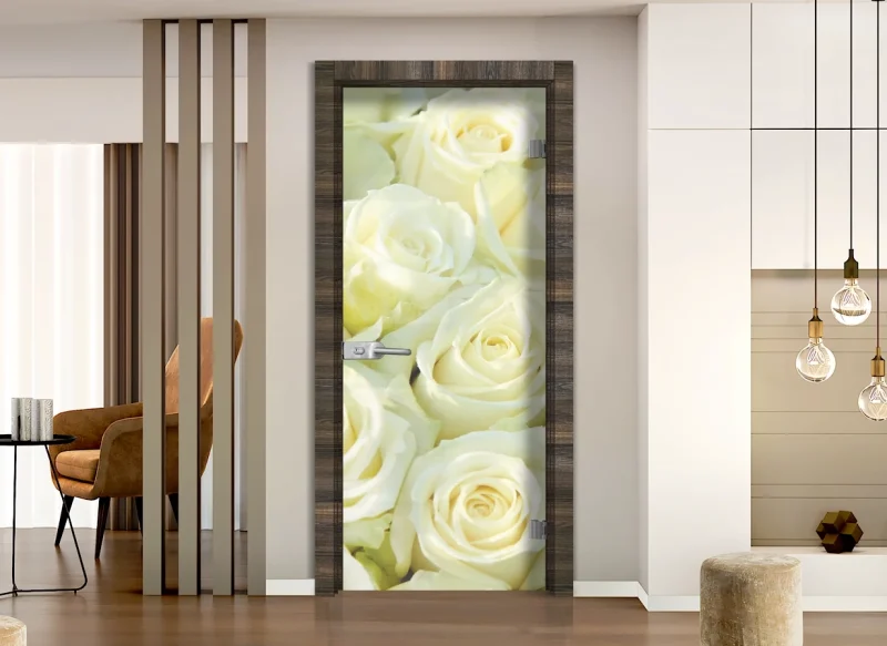Стъклена врата Sil Lux Print G 13-6, цвят Райски Орех