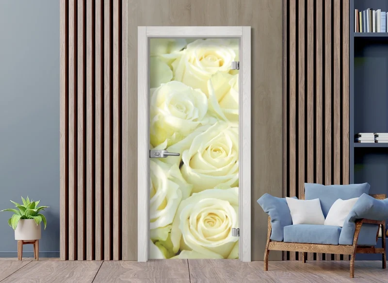 Стъклена врата Sil Lux Print G 13-6, цвят Снежен Бор