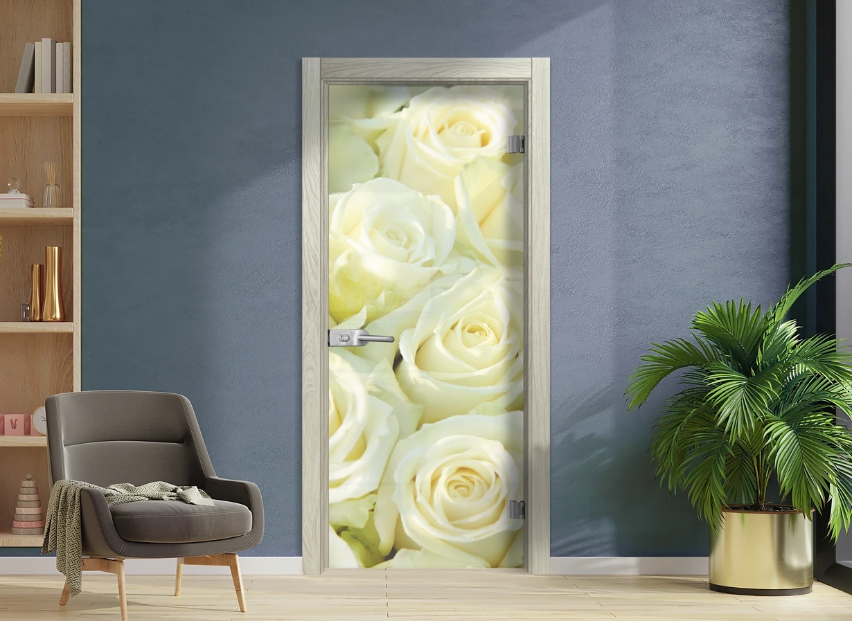 Стъклена врата Sil Lux Print G 13-6, цвят Избелен Дъб