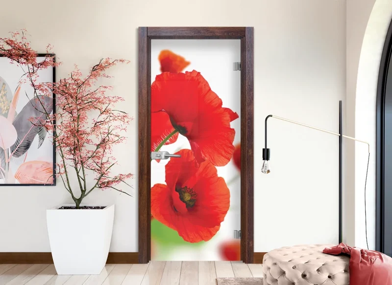 Стъклена врата Sil Lux Print G 13-8, цвят Японски Бонсай