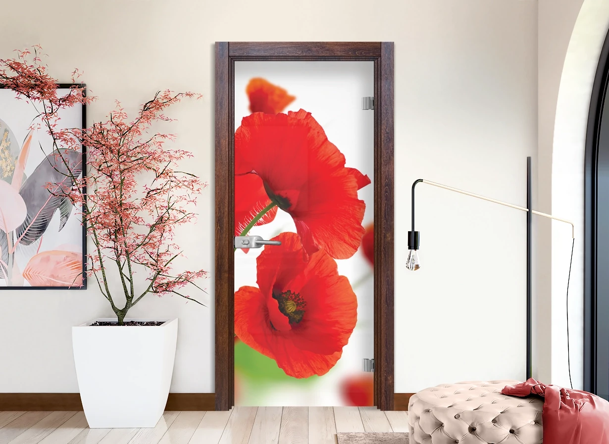 Стъклена врата Sil Lux Print G 13-8, цвят Японски Бонсай