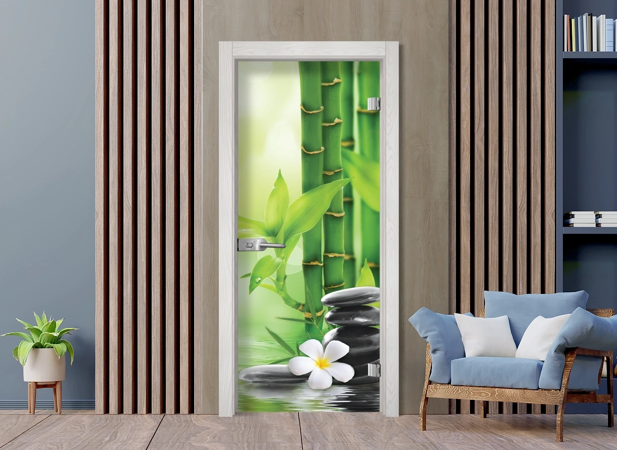 Стъклена врата Sil Lux Print G 13-9, цвят Снежен Бор